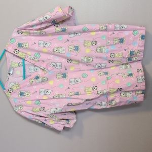 Puppy ABC Scrub Top with Heart Balloons